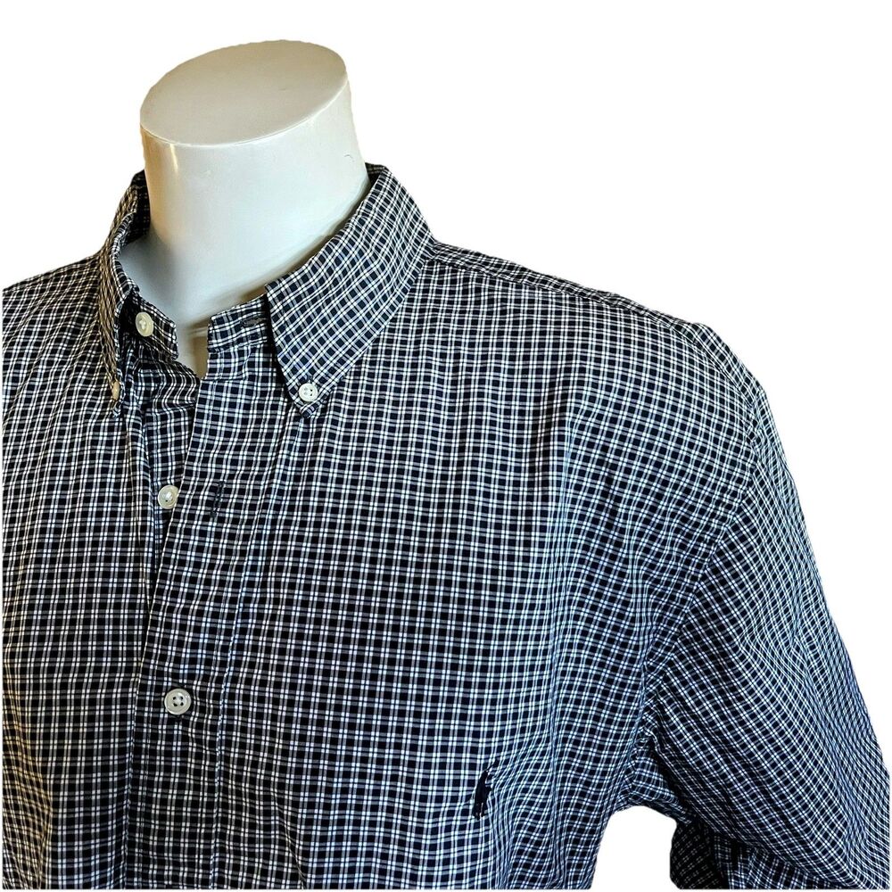 Ralph Lauren Button Down Shirt Mens 2XB Big Check Long Sleeve Casual Work Dress